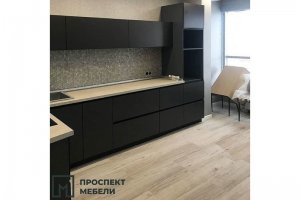 Черная матовая кухня - Мебельная фабрика «Проспект мебели»