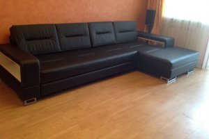 Черный угловой диван - Мебельная фабрика «Лучший Стиль»