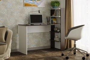 Компьютерный стол 3 венге/белый - Мебельная фабрика «CASE»