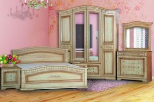 Модульная Спальня Венера 4-дверная Крем - Мебельная фабрика «Кубань-Мебель»