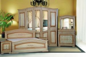 Модульная Спальня Венера 5-дверная Крем - Мебельная фабрика «Кубань-Мебель»