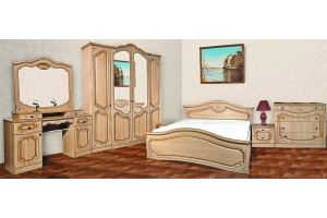 Модульная Спальня Анастасия 4х дверная Крем - Мебельная фабрика «Кубань-Мебель»