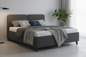 Мягкая кровать с подъемным механизмом Джей Grey - Мебельная фабрика «Фабрика кроватей Bedberry»