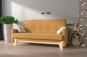 Прямой диван Микс с каретками - Мебельная фабрика «Полярис»