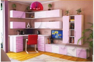Розовая мебель для детской Матильда - Мебельная фабрика «Альфа-М»