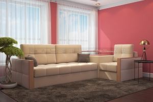 Светлый угловой диван Диамант А - Мебельная фабрика «Полярис»