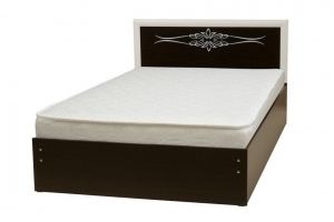 Кровать Венеция 12 с накладкой МДФ - Мебельная фабрика «Крокус»