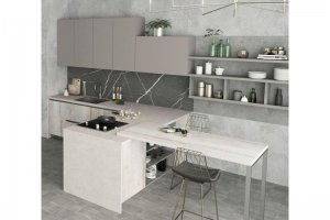 Кухня с барной стойкой Римини - Мебельная фабрика «Фабрика мебели»