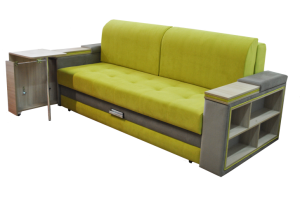 Диван Лидер-25 с раскладным столиком и полками - Мебельная фабрика «Симбирск Лидер»