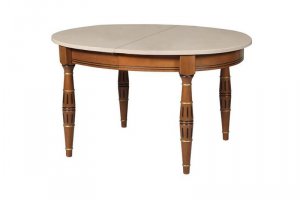 Обеденный стол Мартеле 2 вкладыша с камнем - Мебельная фабрика «Квинта-Мебель»