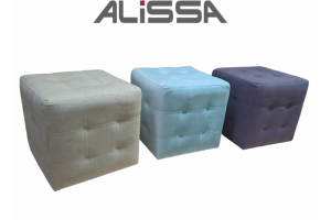 Пуф квадратный с утяжками - Мебельная фабрика «AlissA»