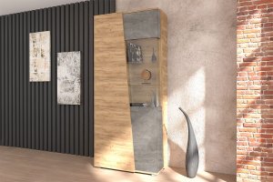 Шкаф 2-створчатый со стеклом Аллегро 10 - Мебельная фабрика «ДИАЛ»