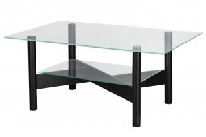 Стол журнальный Саут 6С чёрный/прозрачное - Мебельная фабрика «Мебелик»