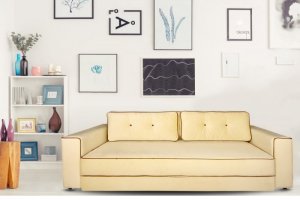 Желтый диван еврокнижка Рио - Мебельная фабрика «Экомебель»