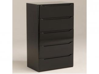 Черный комод 5 ящика  - Мебельная фабрика «Комфорт»