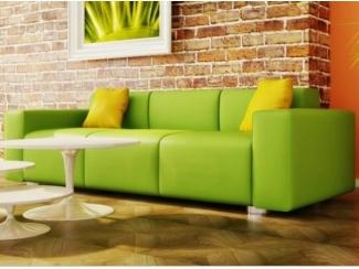 Зеленый прямой диван Эдельвейс - Мебельная фабрика «МКмебель»