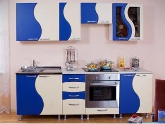 Кухня прямая Вета-3 голубой-крем - Мебельная фабрика «Бубен»