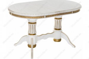 Деревянный стол Женева с золотой патиной - Импортёр мебели «Woodville»