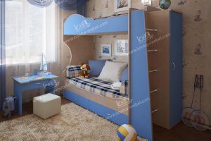 Детская двухъярусная кровать  - Мебельная фабрика «Контур»