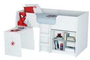 Детская кровать-чердак Polini kids Marvel Человек паук - Мебельная фабрика «TOPOLGROUP»