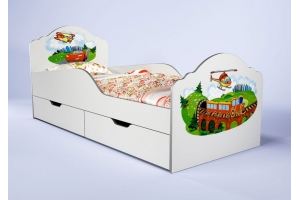 Детская кровать Паровозик и тачка - Мебельная фабрика «GRIFON»