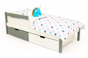 Детская кровать SKOGEN графит-белый - Мебельная фабрика «Бельмарко»
