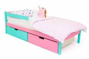 Детская кровать SKOGEN мятный-лаванда - Мебельная фабрика «Бельмарко»