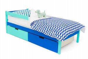 Детская кровать SKOGEN мятно-синий