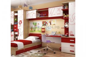 Детская мебель для подростка Графити Красный - Мебельная фабрика «Альтернатива»