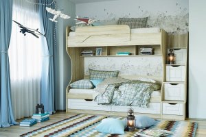 Детская двухъярусная кровать Оливия - Мебельная фабрика «Сильва»