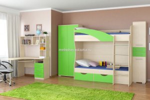 Детская зеленая Радуга - Мебельная фабрика «Мебельная Сказка»