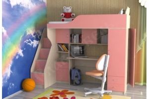 Детская в розовом цвете Дуэт 11 - Мебельная фабрика «СлавМебель»