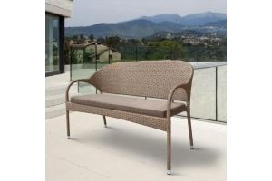 Диван плетенный  S70B-W56 Light Brown - Мебельная фабрика «Афина-Мебель»