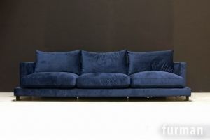 Диван прямой синий Lexus LUX - Мебельная фабрика «Фурман»