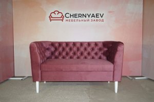 Диван розовый прямой 169 - Мебельная фабрика «Завод Черняев»