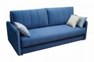 Диван синий с узкими подлокотниками - Мебельная фабрика «Мебельный клуб»