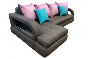 Диван угловой с оттоманкой и подушками - Мебельная фабрика «ILSoft»