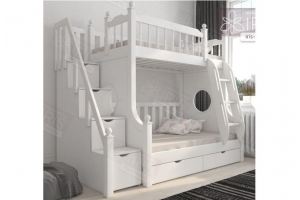 Двухъярусная детская кровать массив - Мебельная фабрика «IRIS»
