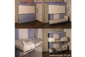 Двухъярусная кровать Аделия (откидная) - Мебельная фабрика «МебельГрад (мебель трансформер)»