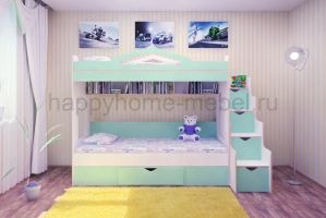 Двухъярусная кровать HAPPY KIDS K-5A - Мебельная фабрика «Happy home»