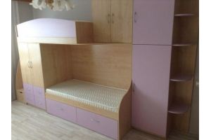 Двухъярусная кровать со шкафом - Мебельная фабрика «Народная мебель»