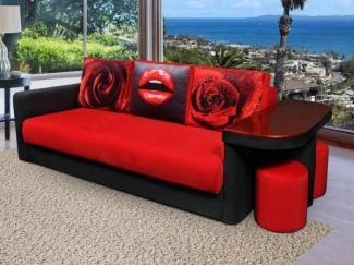 Удобный диван со столом и пуфиками Квартет - Мебельная фабрика «Евромебельстиль»