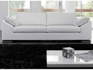 Белый прямой диван Менсен - Мебельная фабрика «МКмебель»