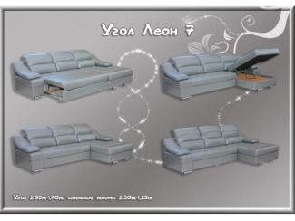 Серый угловой диван Леон-7 - Мебельная фабрика «Мон»