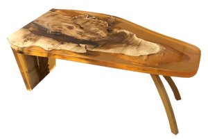 Эксклюзивный столик в янтарной заливке - Мебельная фабрика «ДревоДизайн»