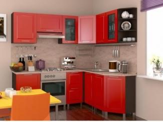 Красная угловая кухня 