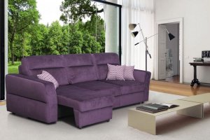 Фиолетовый прямой диван Крит