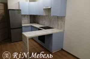 Голубая угловая кухня - Мебельная фабрика «RiN Мебель»