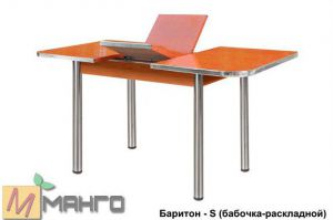 Хромированный стол Баритон S (бабочка-раскладной) - Мебельная фабрика «Манго»