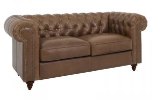 Классический кожаный двухместный диван Chester Classic - Мебельная фабрика «ОГОГО Обстановочка!»